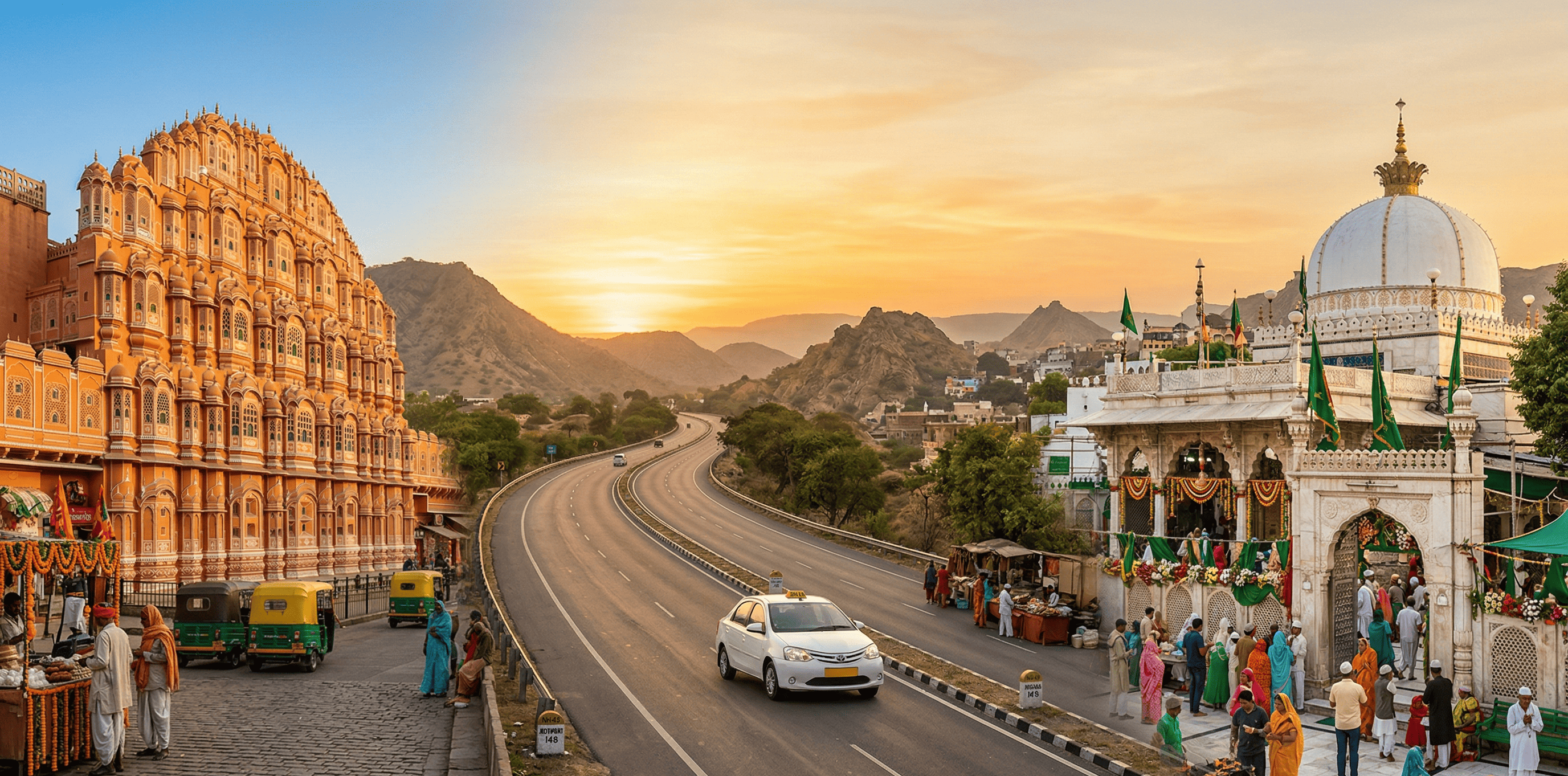 Jaipur to Ajmer Cab